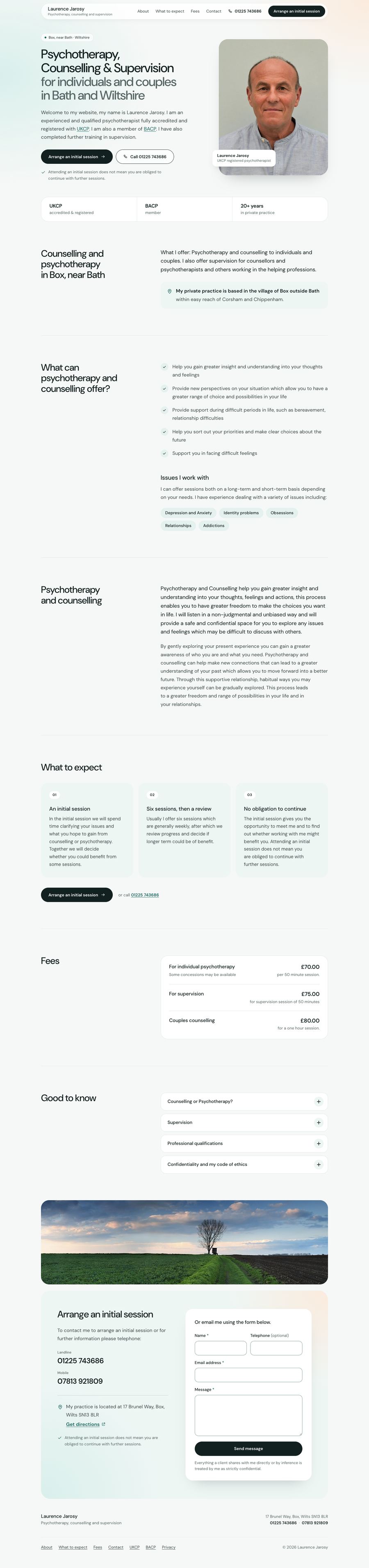 Full-page preview of the Simply Modern design